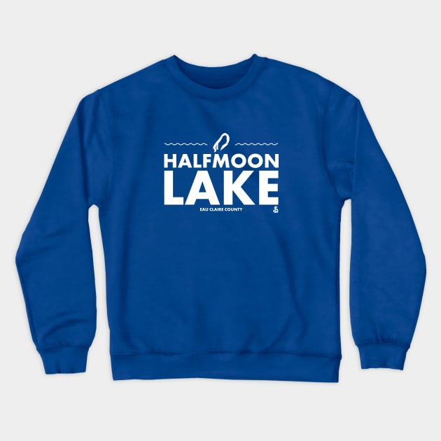 Eau Claire County, Wisconsin - Halfmoon Lake Crewneck Sweatshirt by LakesideGear